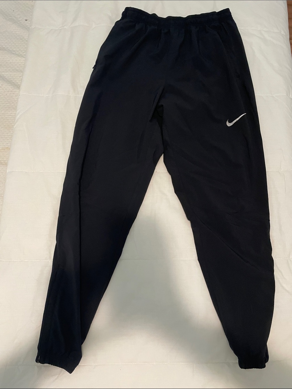 Dry fit Nike Black Joggers with White Swoosh